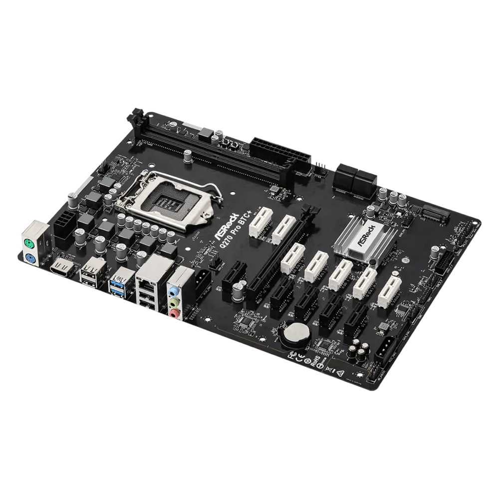 ASRock Q270 Pro BTC+ Intel 200 Series Mining Motherboard | 90 - MXBHM0 - A0UAYZ | - Vektra Computers LLC ASRock Q270 Pro BTC+ Intel 200 Series Mining Motherboard | 90 - MXBHM0 - A0UAYZ | - Vektra Computers LLC